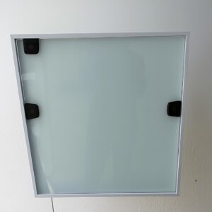 Báscula Vidro Branco |kit Preto