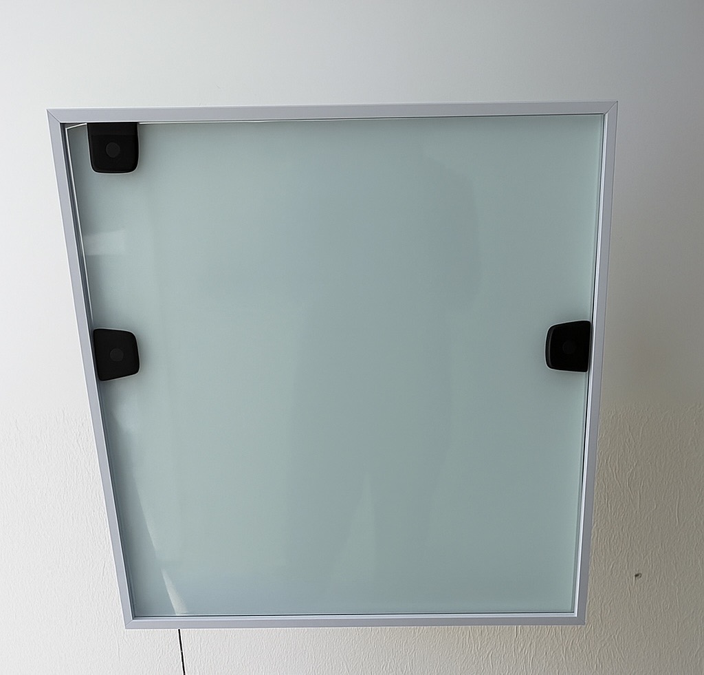 Báscula Vidro Branco |kit Preto